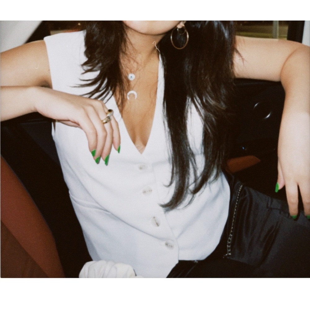 Zara White Vest